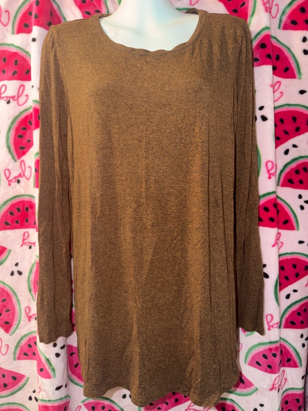 🤎 LOGO by Lori Goldstein Long Sleeve Scoop Neck Tunic
